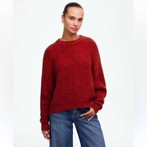 NWT Madewell Red Crew Neck Sweater
